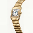Full Gold Diamond-Set Rectangular Roman Dial Bracelet Watch – Women