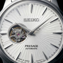 Silver Stainless Steel Case Silver Sunburst Dial Open-Heart Automatic Luxury Bracelet Watch – Men