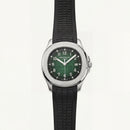Luxury Stainless Steel Sport Watch Green Embossed Dial Black Rubber Strap Premium Watch – Men