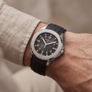 Luxury Stainless Steel Sport Watch Charcoal Embossed Dial Black Rubber Strap Premium Watch – Men