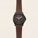 Luxury Black Sport Watch Matte Black Steel Case Charcoal Grid Dial Premium Rubber Strap Watch – Men