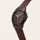 Luxury Black Sport Watch Matte Black Steel Case Charcoal Grid Dial Premium Rubber Strap Watch – Men