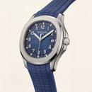 Luxury Blue Sport Watch Stainless Steel Case Blue Textured Dial Premium Rubber Strap Watch – Men