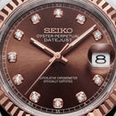 Luxury Two-Tone Rose Gold Watch Fluted Bezel Brown Sunburst Dial Diamond Hour Markers Stainless Steel Jubilee Bracelet – Men