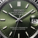 Luxury Silver Stainless Steel Watch Fluted Bezel Green Sunburst Dial Jubilee Bracelet Premium Watch – Men