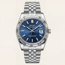 Luxury Stainless Steel Watch Fluted Bezel Blue Sunburst Dial Jubilee Bracelet Premium Date Watch – Men