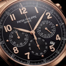 Luxury Rose Gold Stainless Steel Chronograph Watch Black Dial Arabic Numerals Multi-Subdial Date Display – Men
