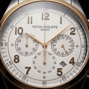 Luxury Two-Tone Stainless Steel Chronograph Watch Gold Bezel Silver Dial Arabic Numerals Multi-Subdial Date Display – Men