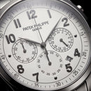 Luxury Silver Stainless Steel Chronograph Watch Silver Dial Arabic Numerals Multi-Subdial Date Display – Men