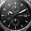 Luxury Silver Stainless Steel Chronograph Watch Black Dial Multi-Subdial Date Display Sport Watch – Men