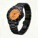Premium Black Stainless Steel Diver Style Watch Orange Dial Date Display Sport Luxury Watch – Men