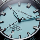 Premium Black Stainless Steel Diver Style Watch Ice Blue Dial Date Display Sport Luxury Watch – Men