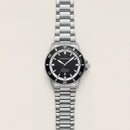 Premium Silver Stainless Steel Diver Style Watch Black Dial White Ring Date Display Sport Luxury Watch – Men