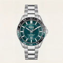 Premium Silver Stainless Steel Watch Green Dial Sport Bezel Date Display Classic Luxury Watch – Men