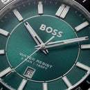 Premium Silver Stainless Steel Watch Green Dial Sport Bezel Date Display Classic Luxury Watch – Men