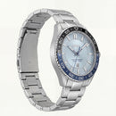 Premium Silver Stainless Steel Watch Ice Blue Dial Blue Sport Bezel Date Display Classic Luxury Watch – Men