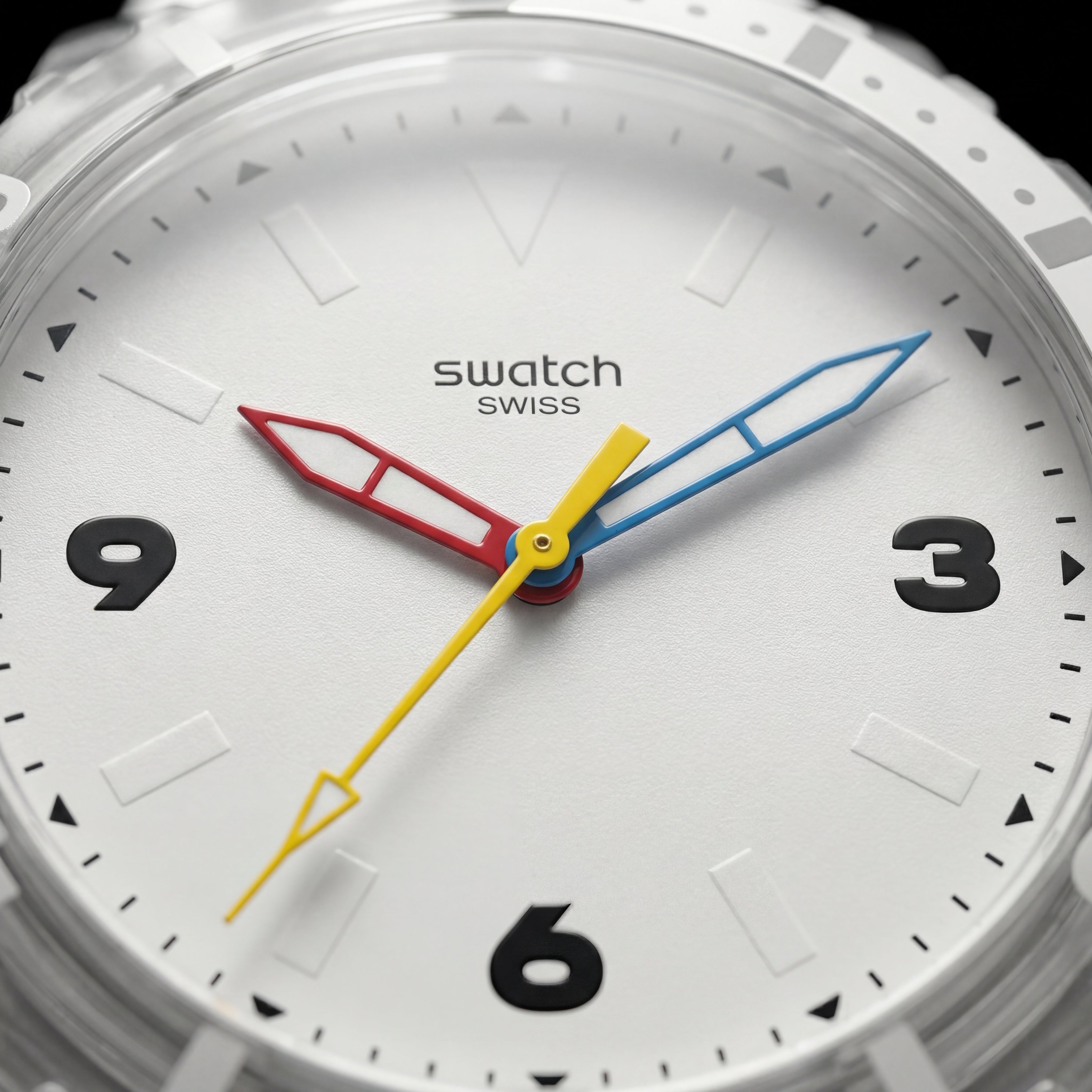 Transparent White Sport Men’s Watch with Silicone Strap