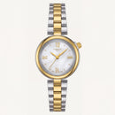 Two-Tone Gold & Steel Roman Numeral Mother-of-Pearl Dial Elegant Bracelet Watch – Women