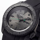 All-Black Automatic Dive Men’s Watch with Matte Grey Dial