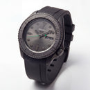 All-Black Automatic Dive Men’s Watch with Matte Grey Dial