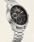 Centrix Carbon Black Silver Chronograph Watch