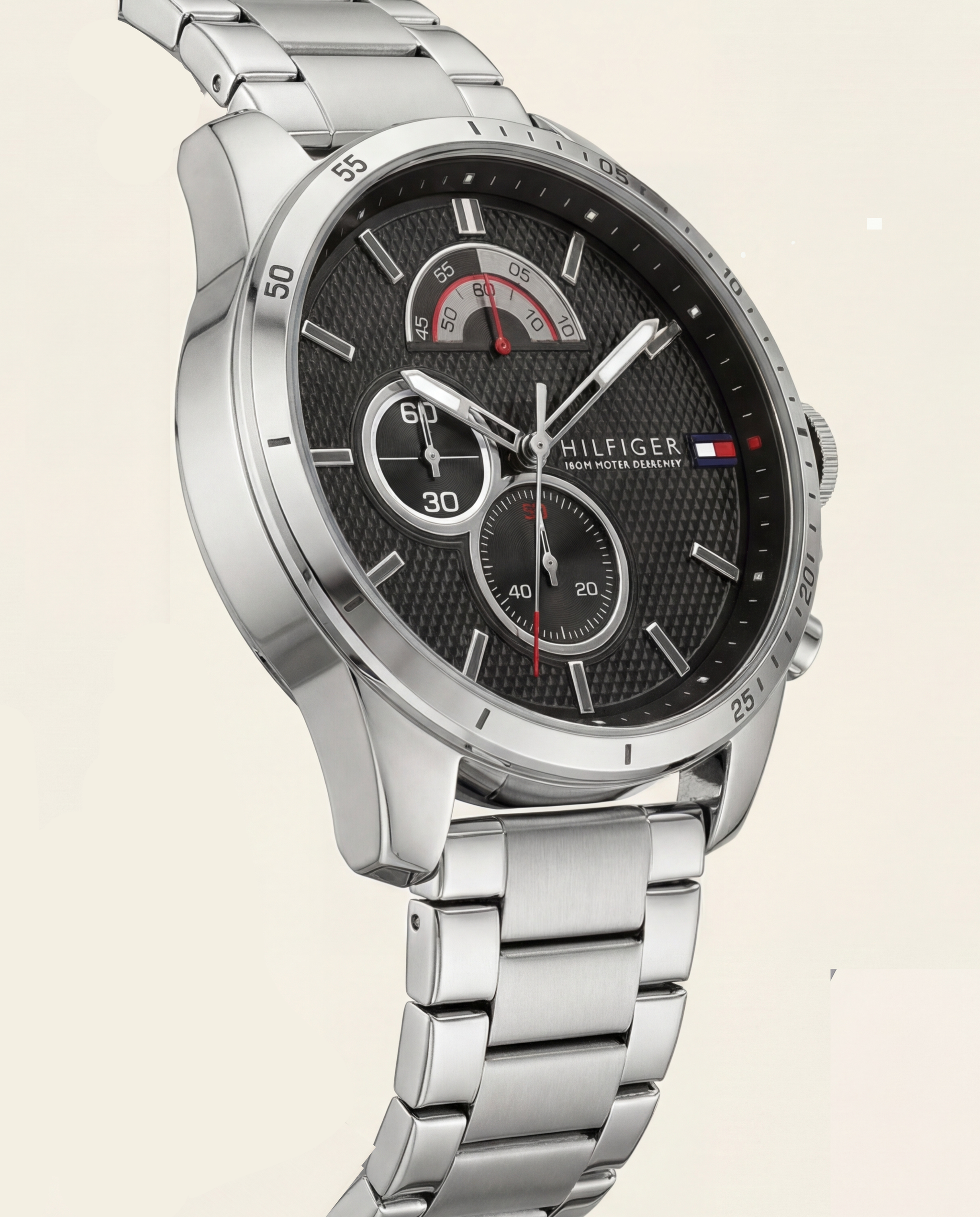 Centrix Carbon Black Silver Chronograph Watch