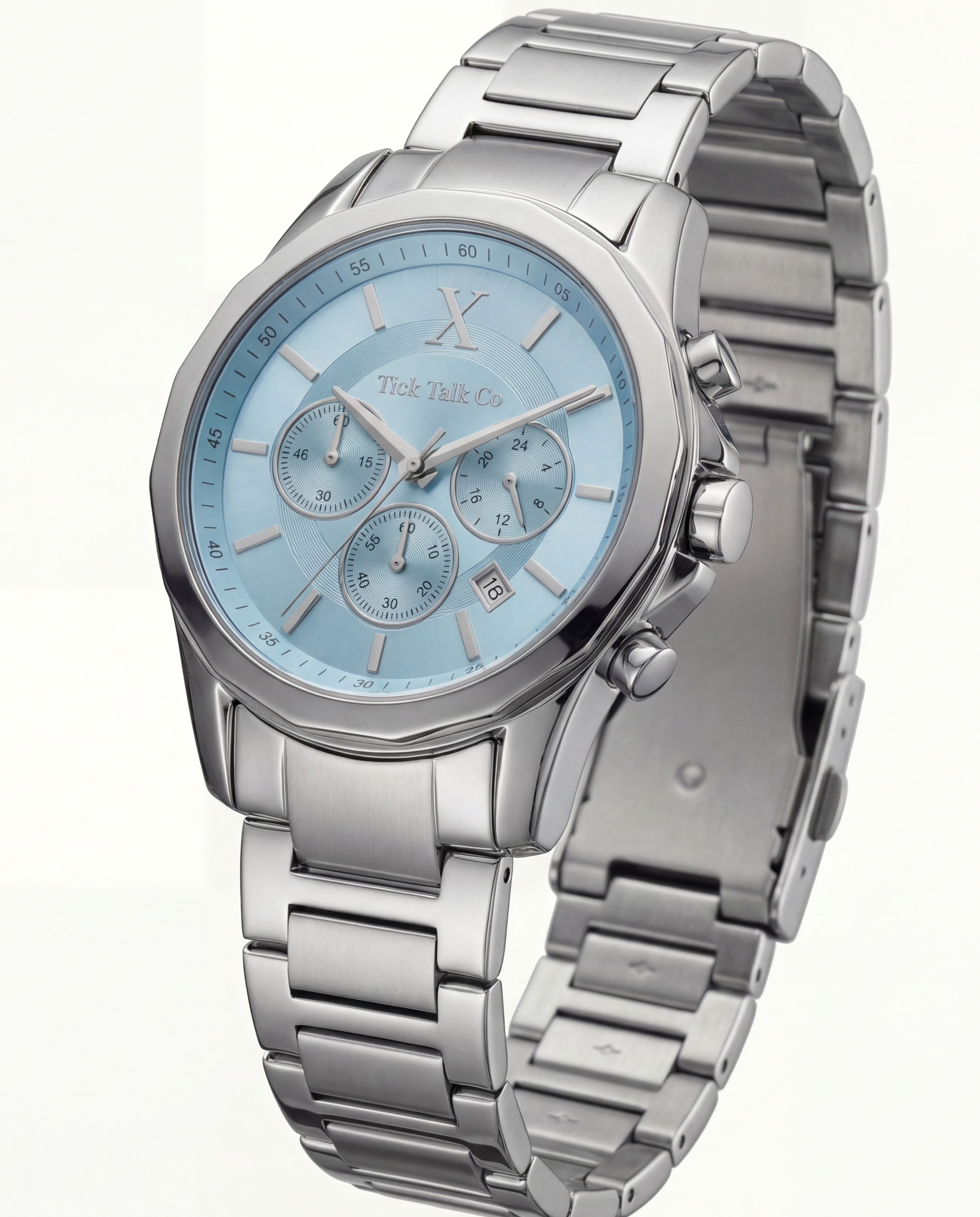 Centrix Ice Blue Chronograph Stainless Steel Edition
