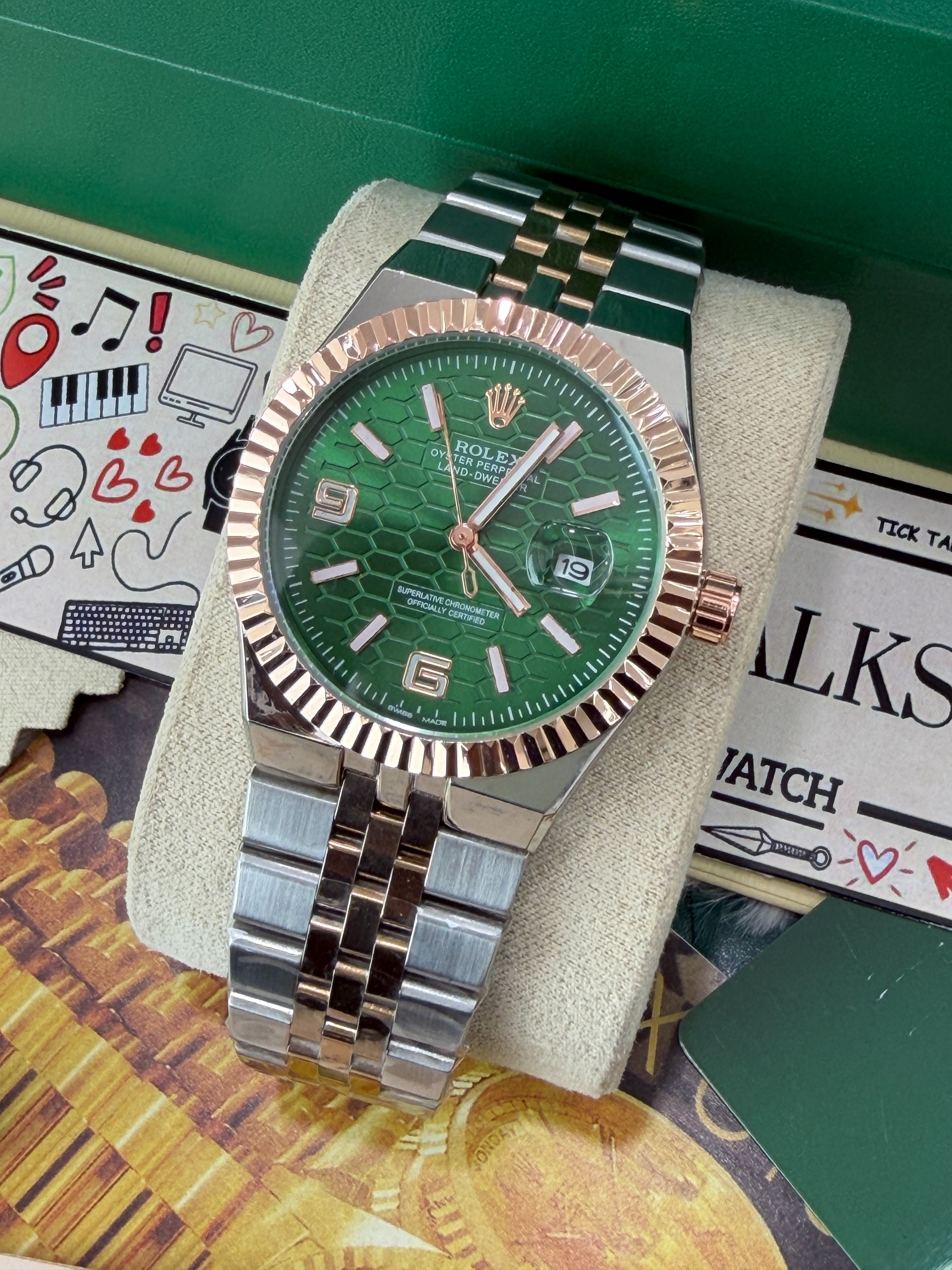 Premium Green Dial Luxury Watch – Men