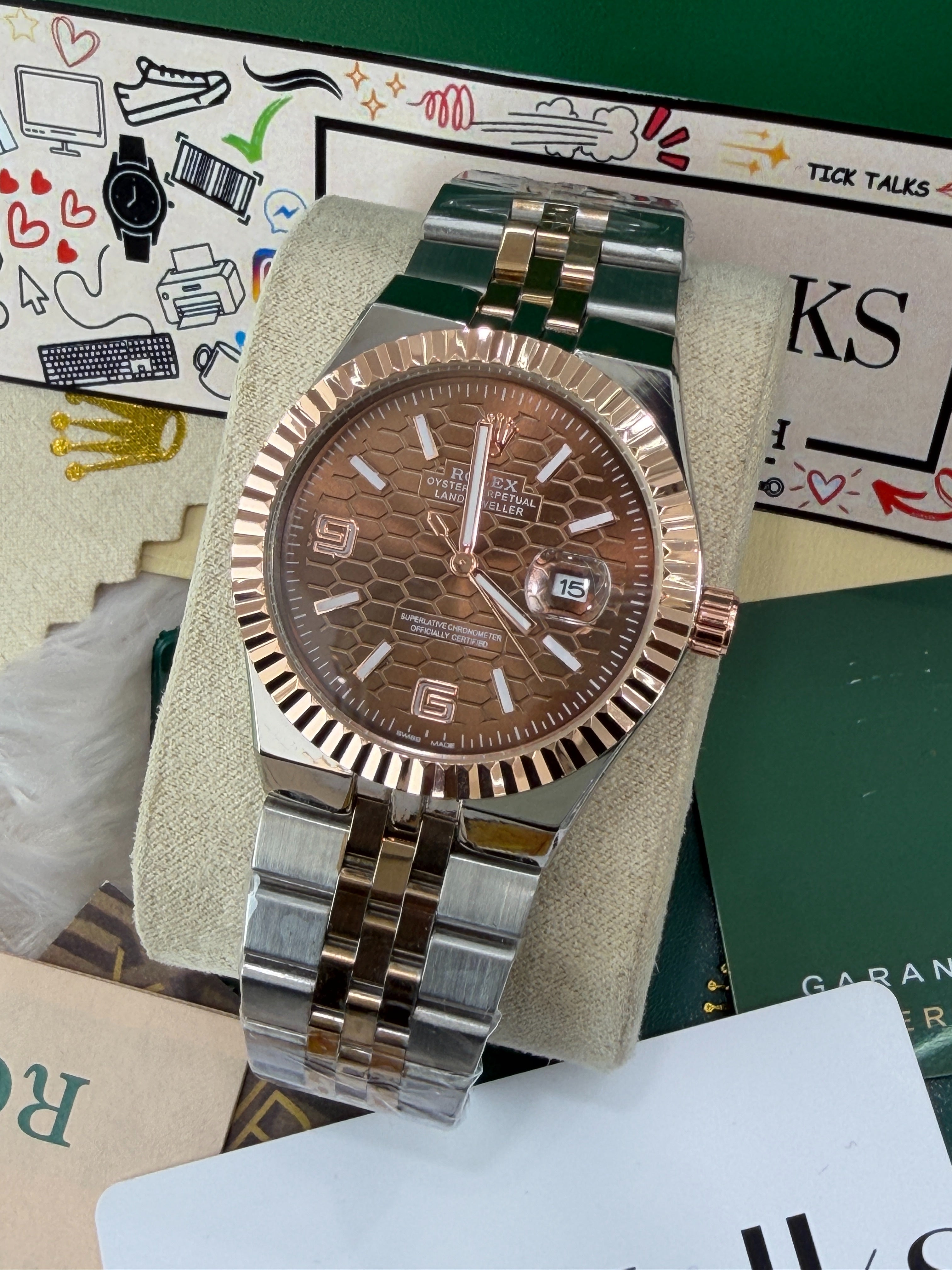Premium Rose Gold Dial Luxury Watch – Men