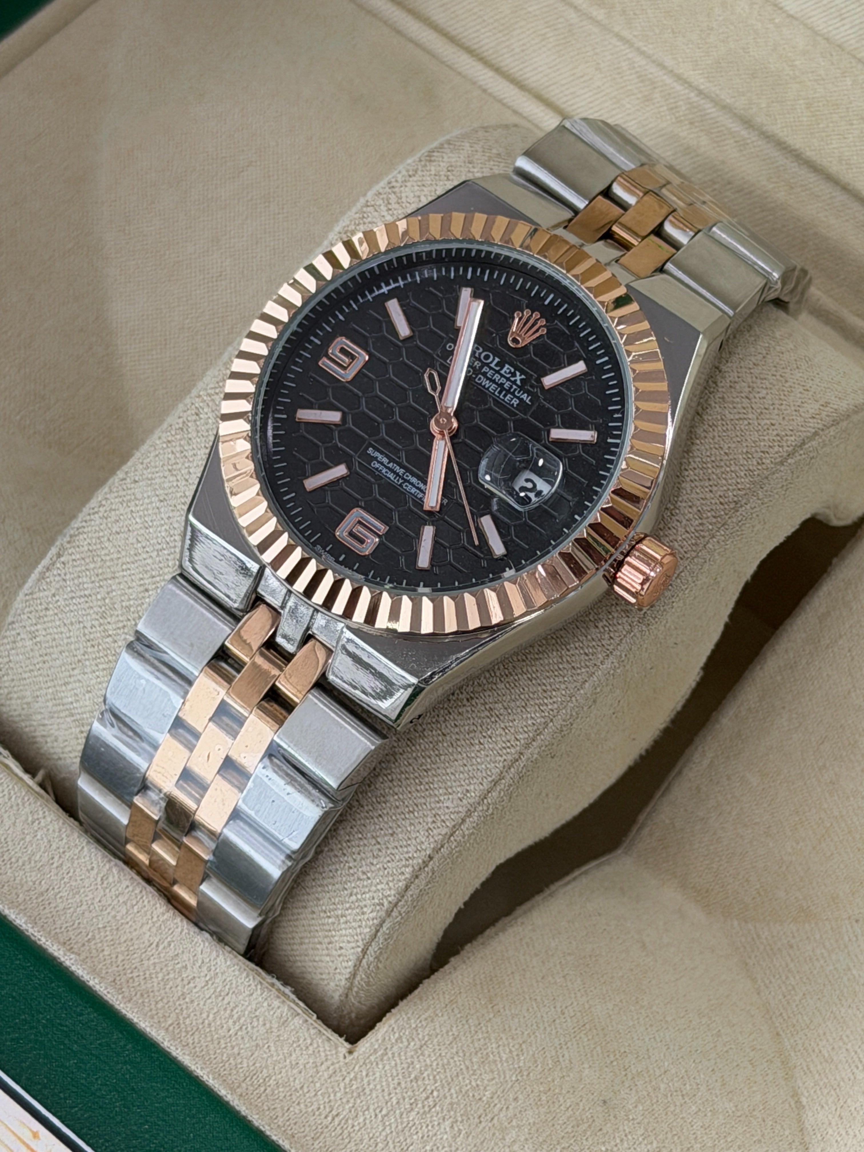 Premium Black Dial Luxury Watch – Men