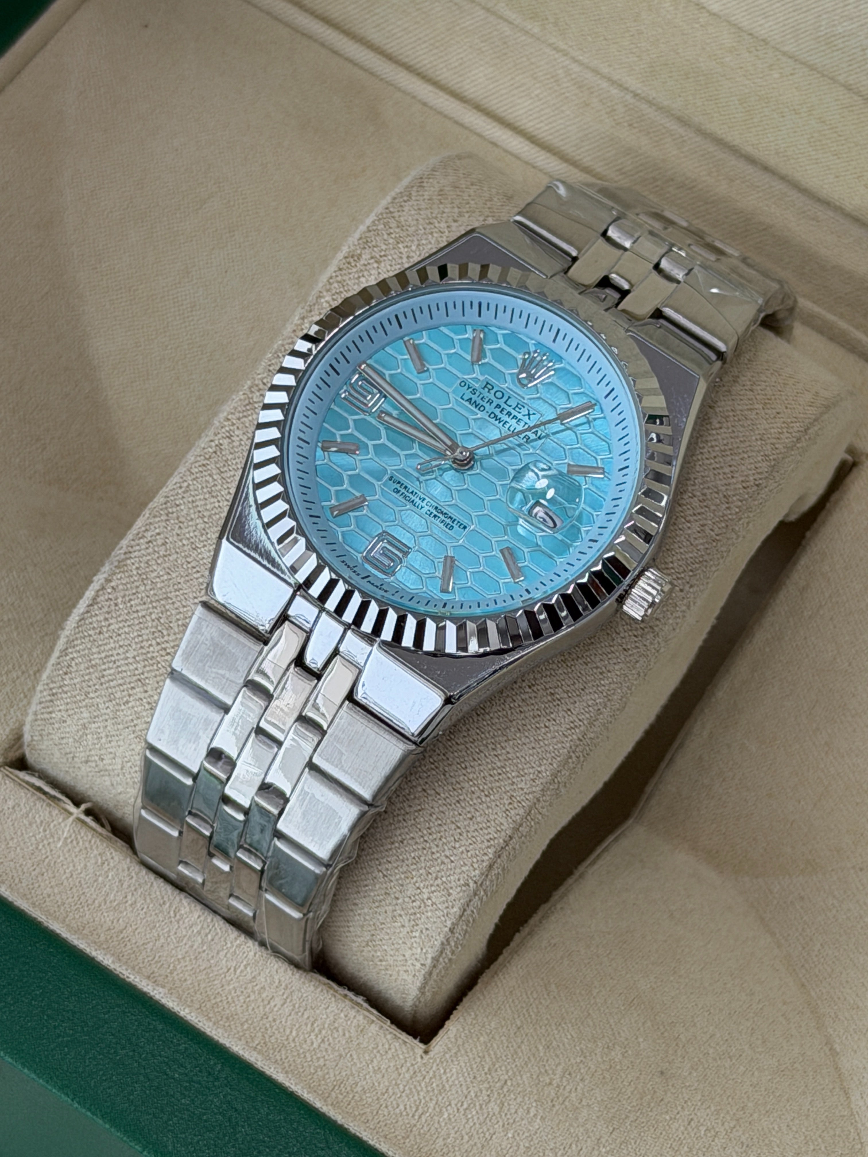 Premium Ice Blue Luxury Watch – Men