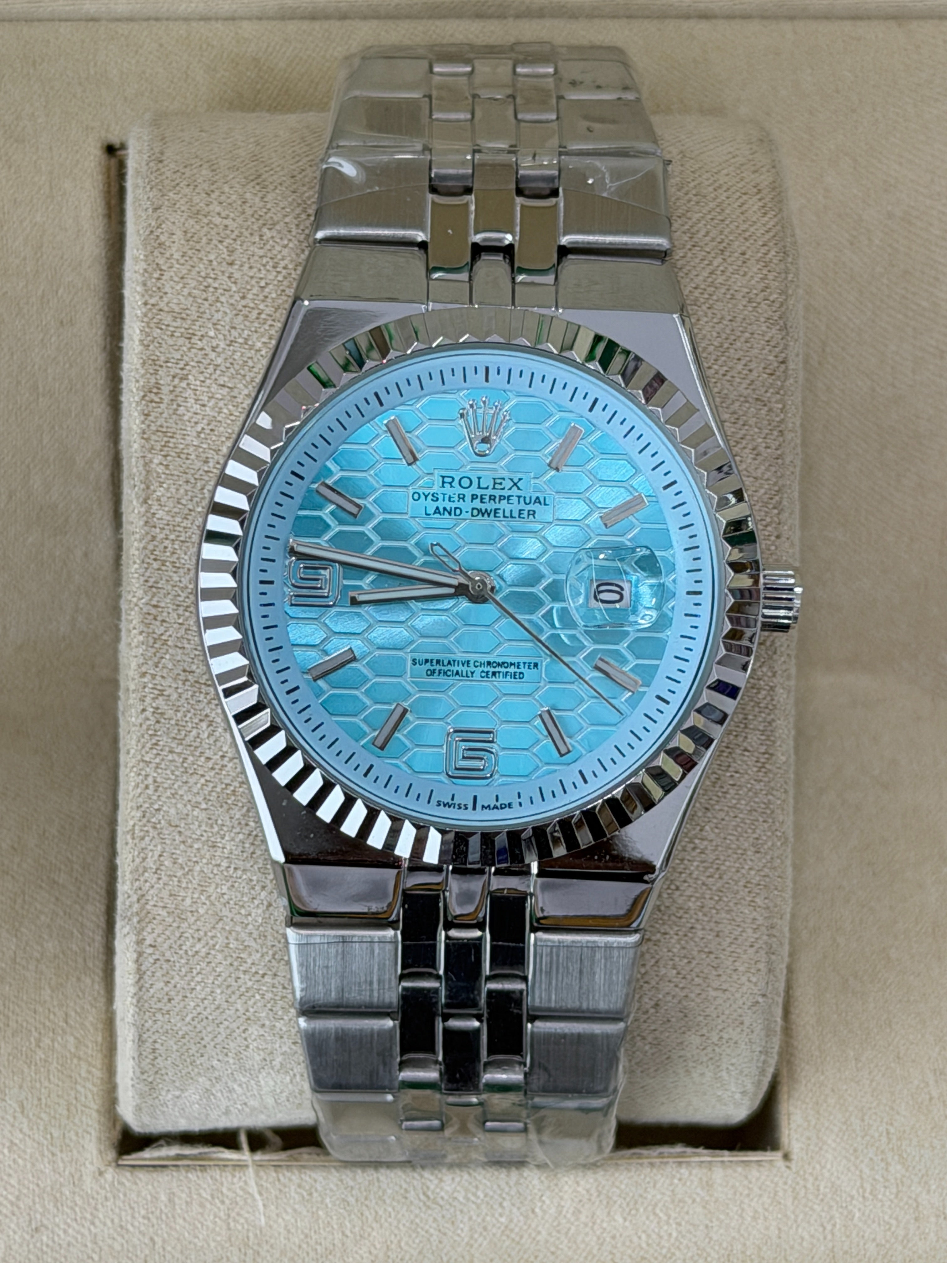 Premium Ice Blue Luxury Watch – Men