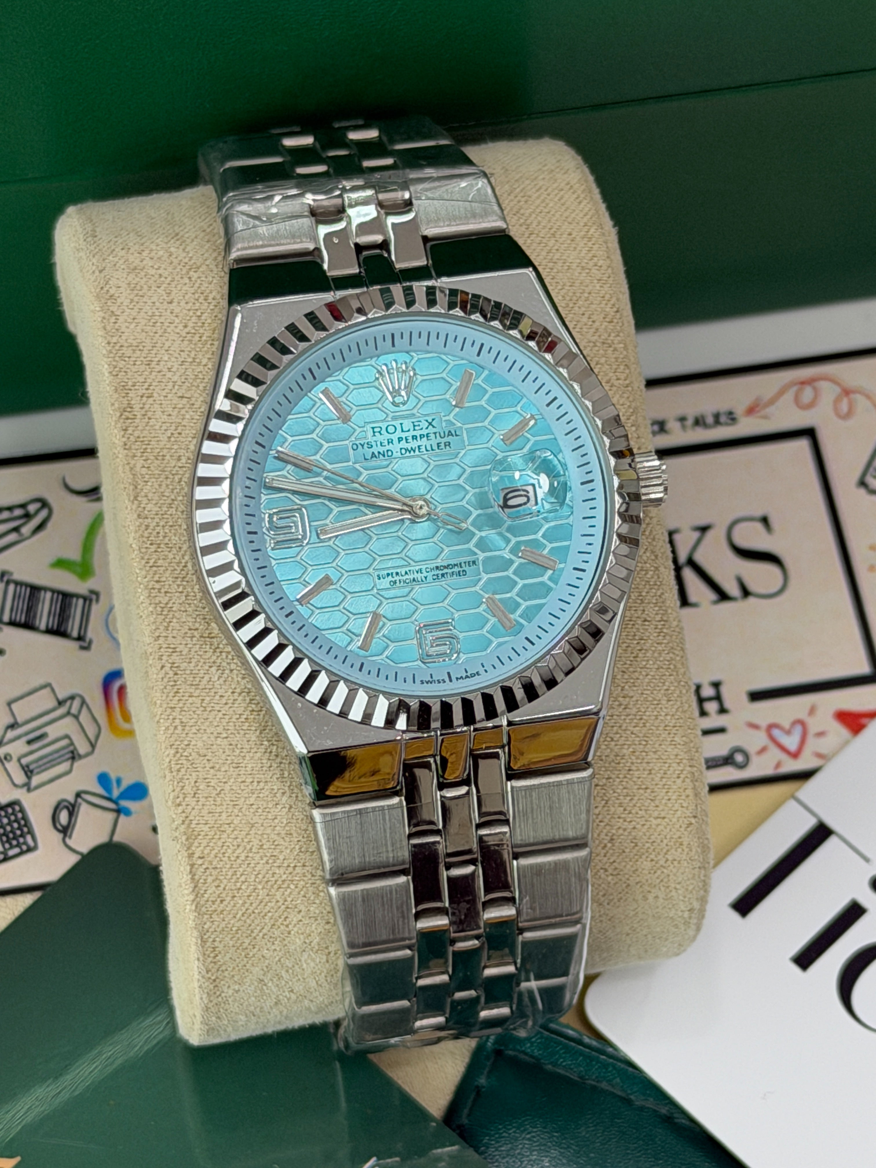 Premium Ice Blue Luxury Watch – Men