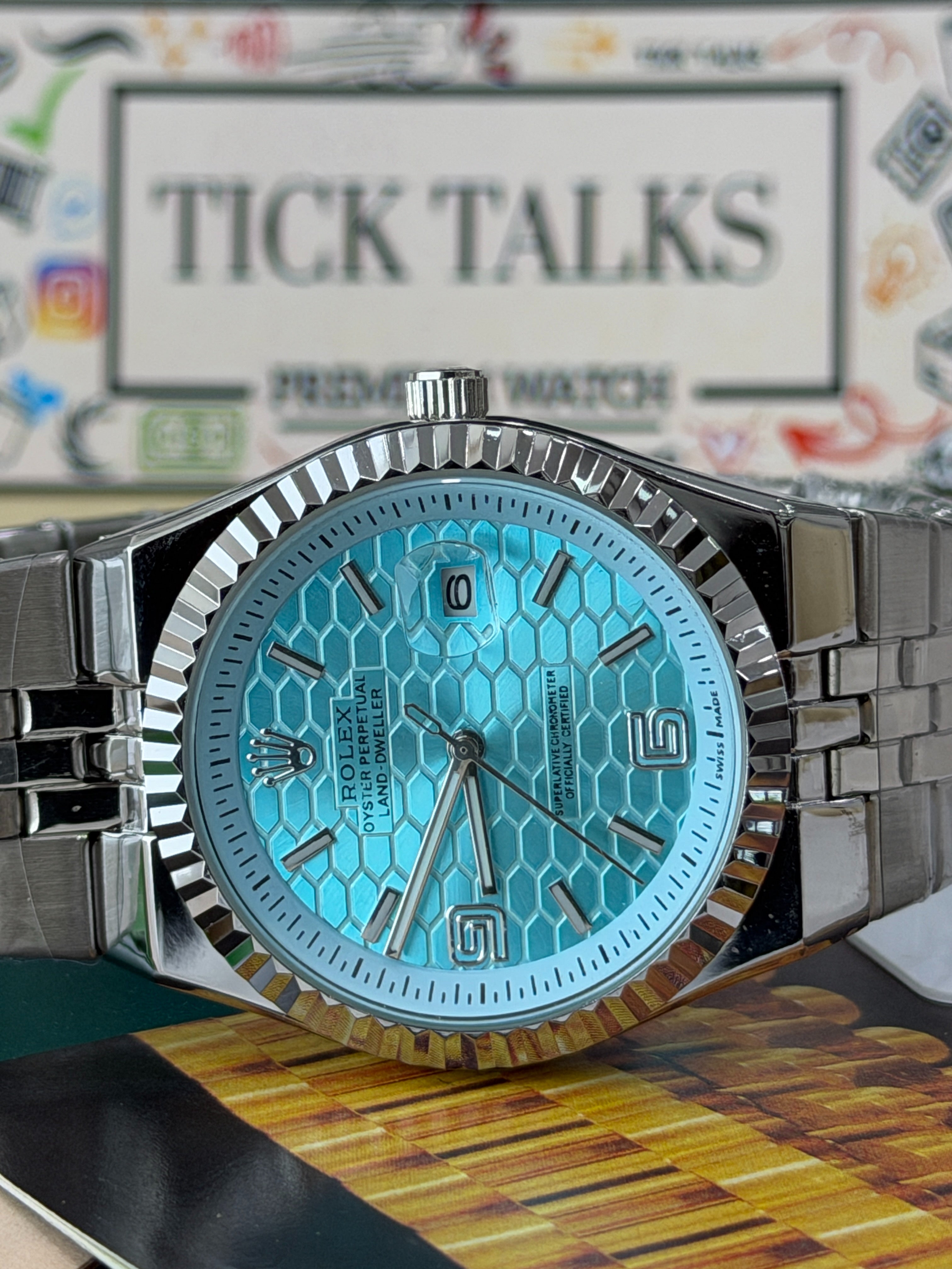 Premium Ice Blue Luxury Watch – Men