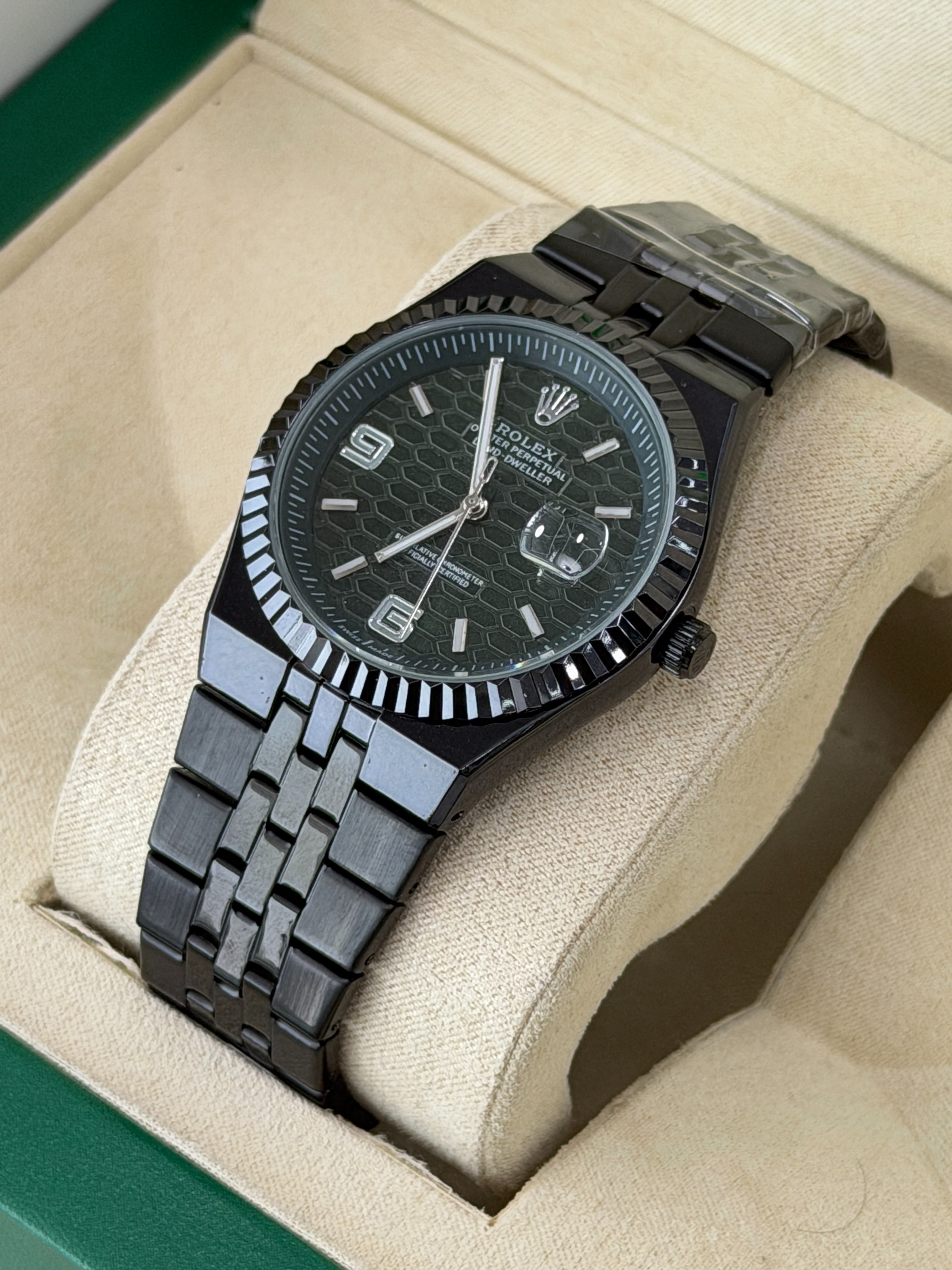 Premium Black Dial Luxury Watch – Men