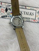 Premium Black Skeleton Dial Leather Strap Watch – Men