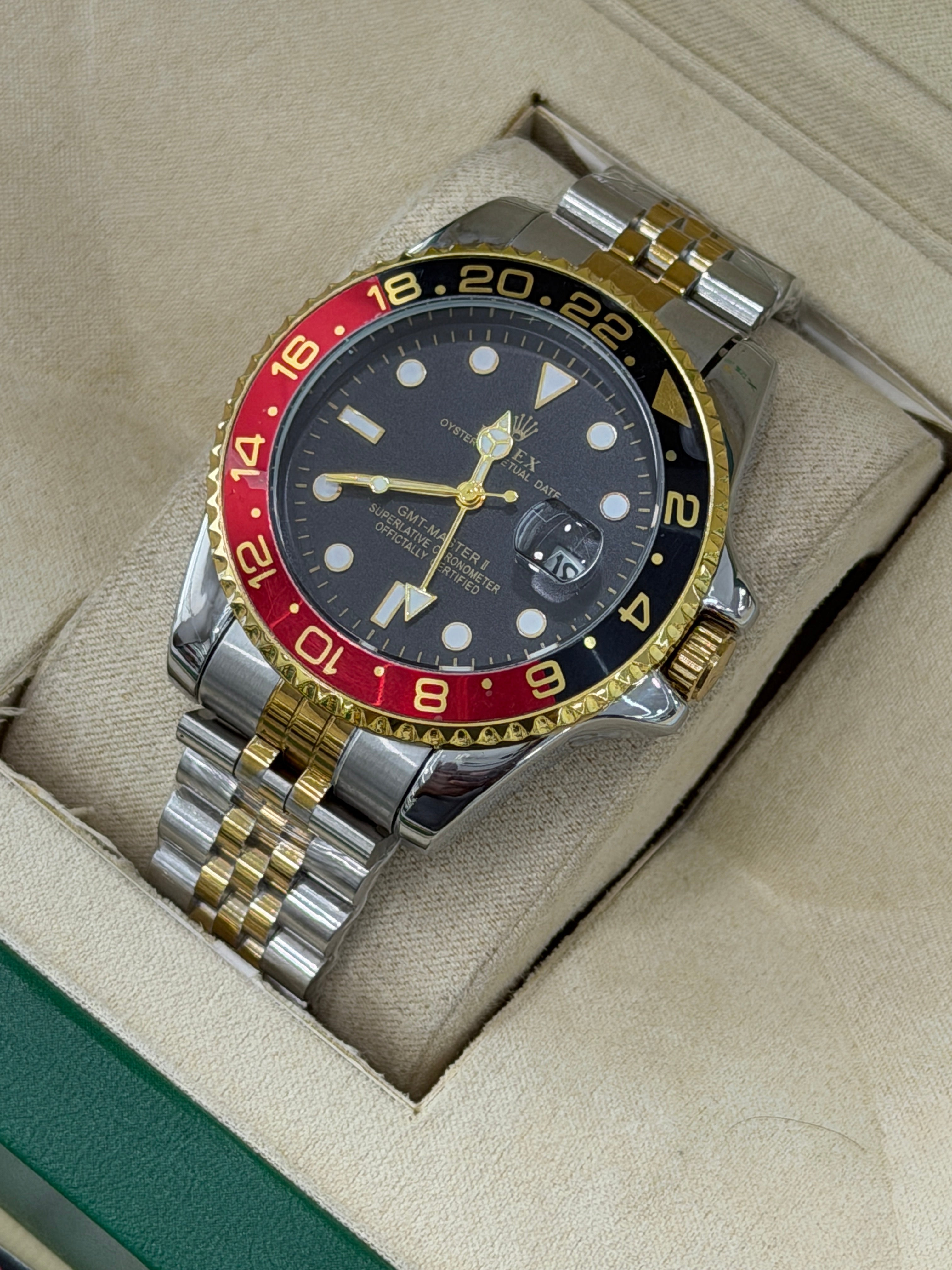 Premium Two-Tone GMT Style Watch – Men