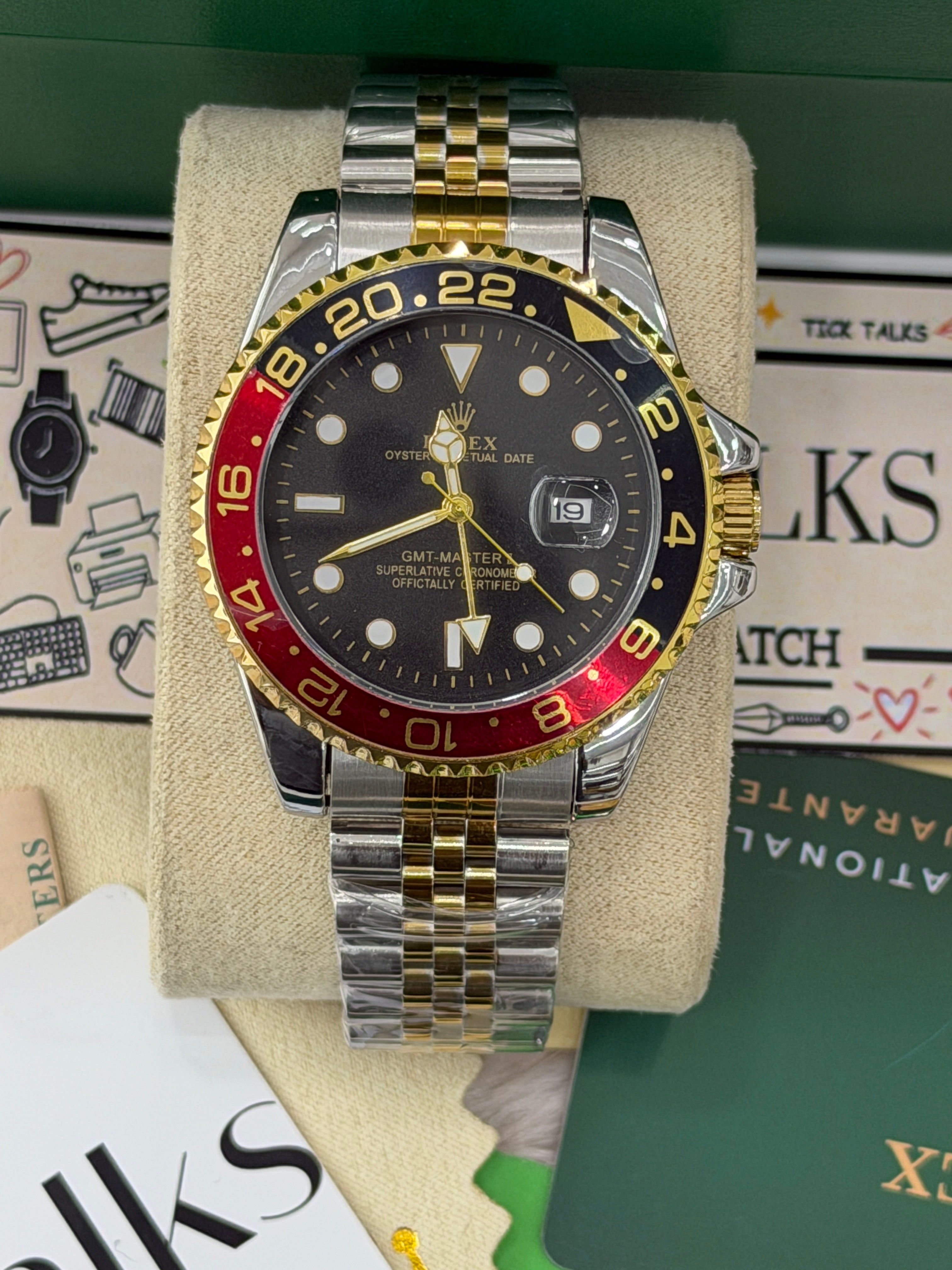 Premium Two-Tone GMT Style Watch – Men