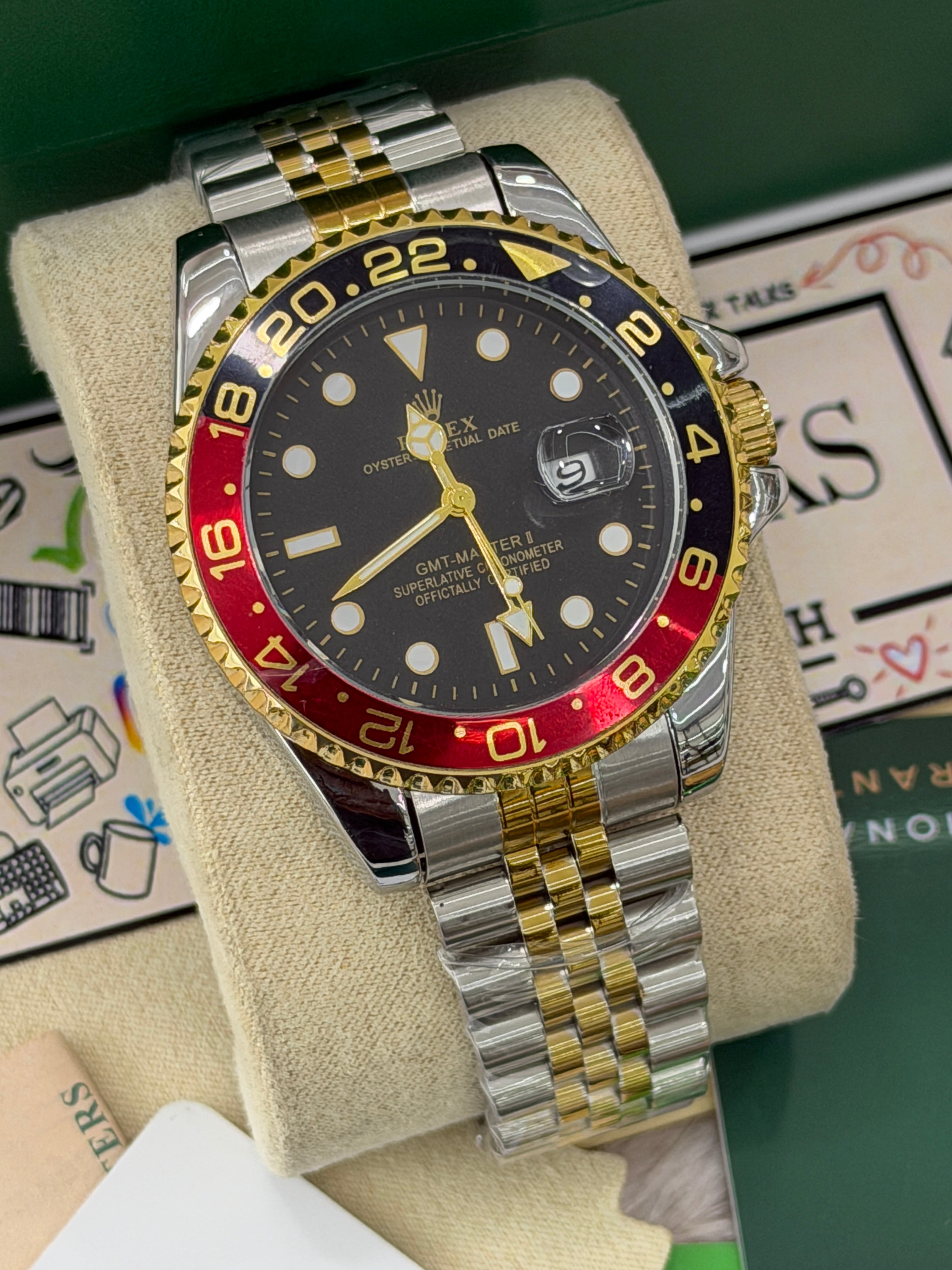 Premium Two-Tone GMT Style Watch – Men