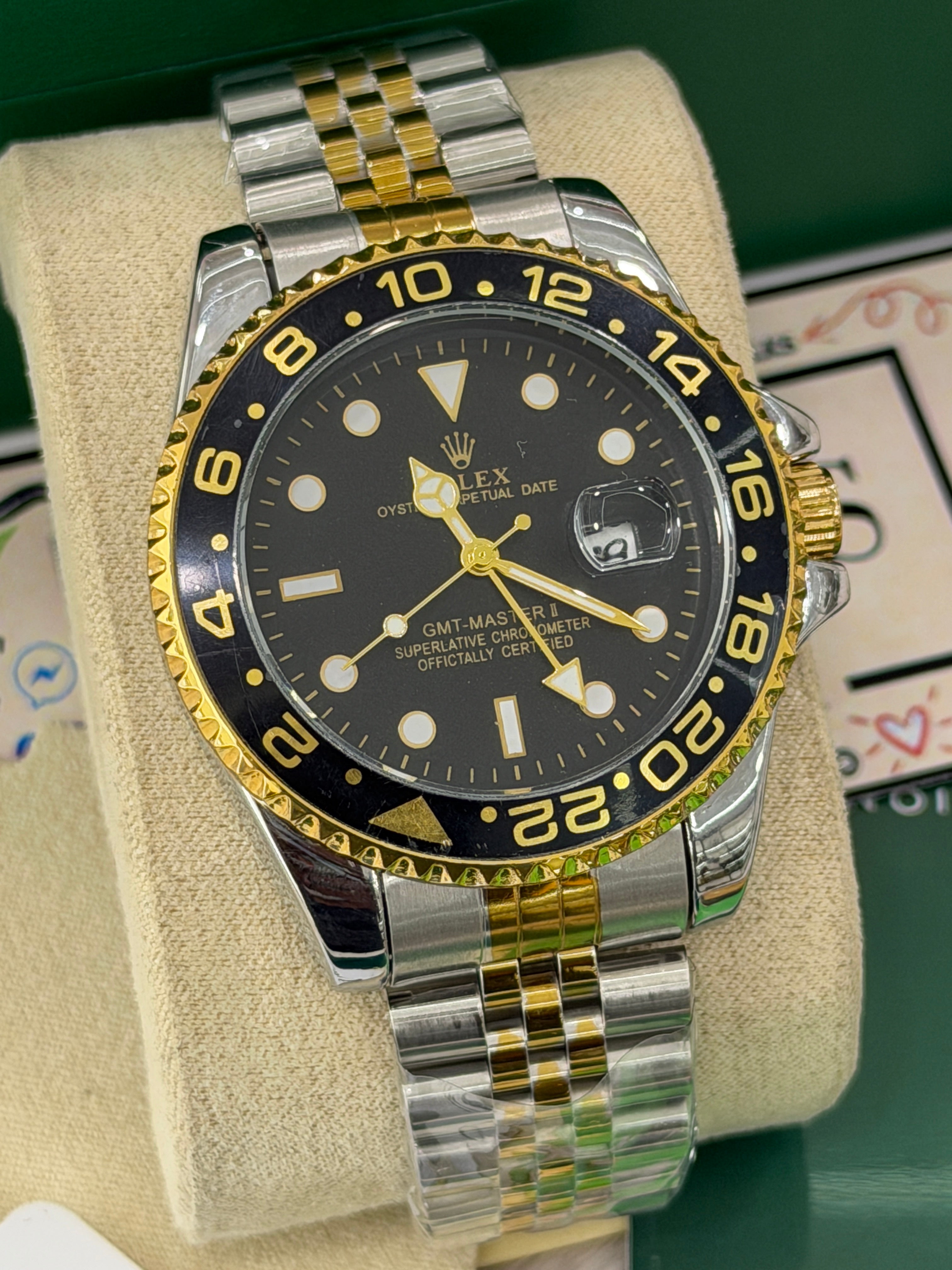 Premium Two-Tone GMT Style Watch – Men