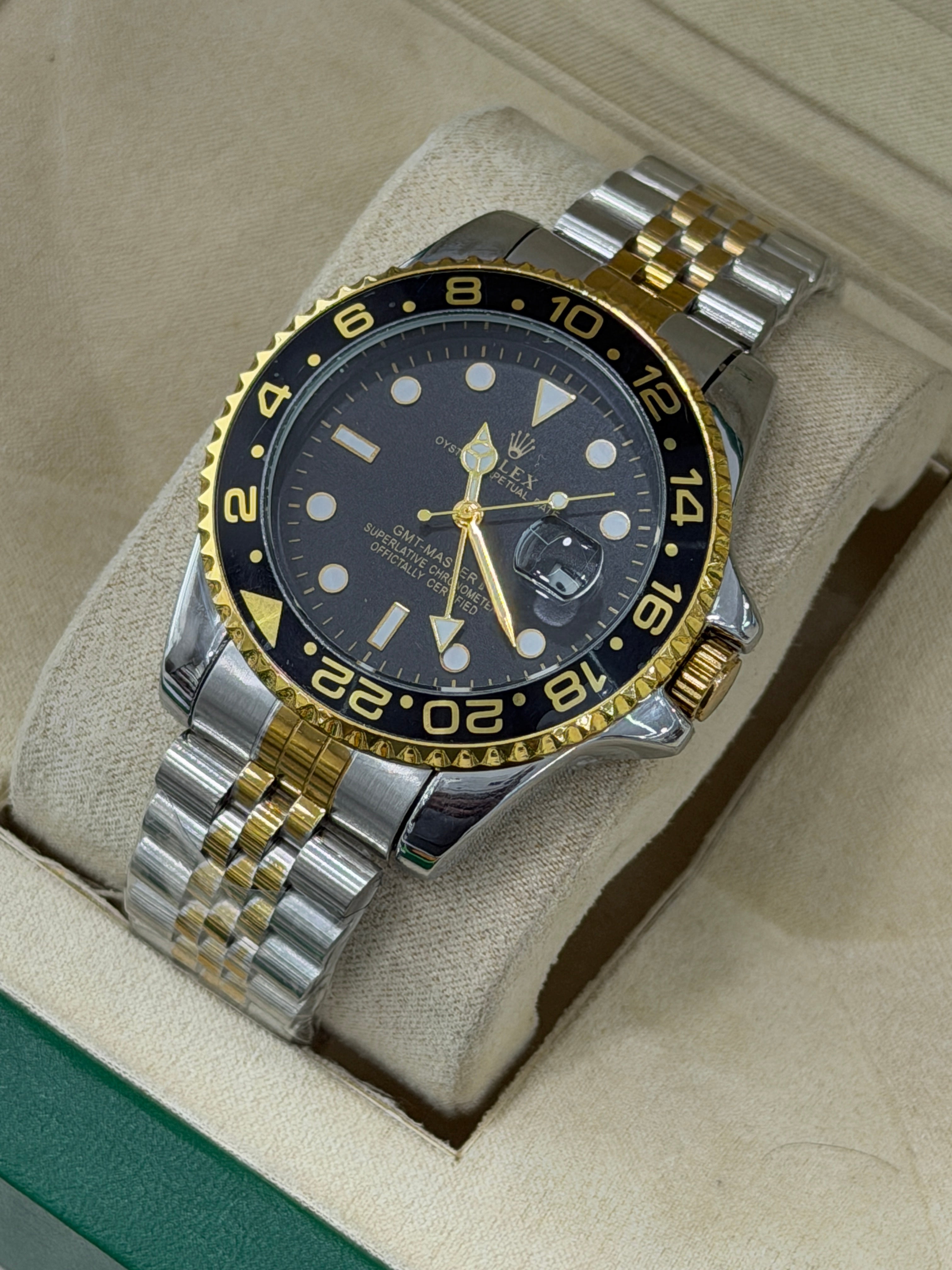 Premium Two-Tone GMT Style Watch – Men