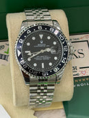 Premium Silver GMT Style Watch – Men
