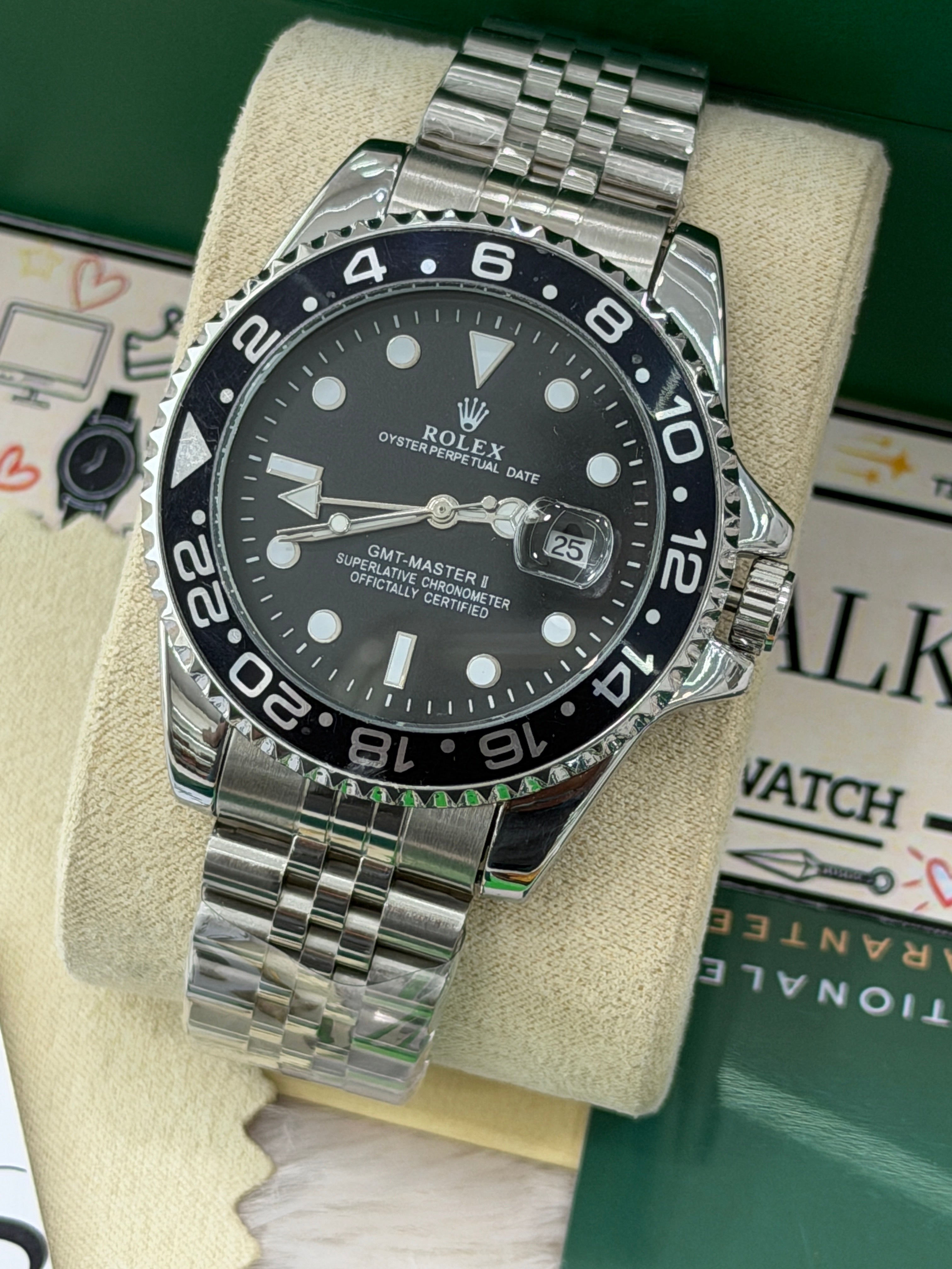 Premium Silver GMT Style Watch – Men