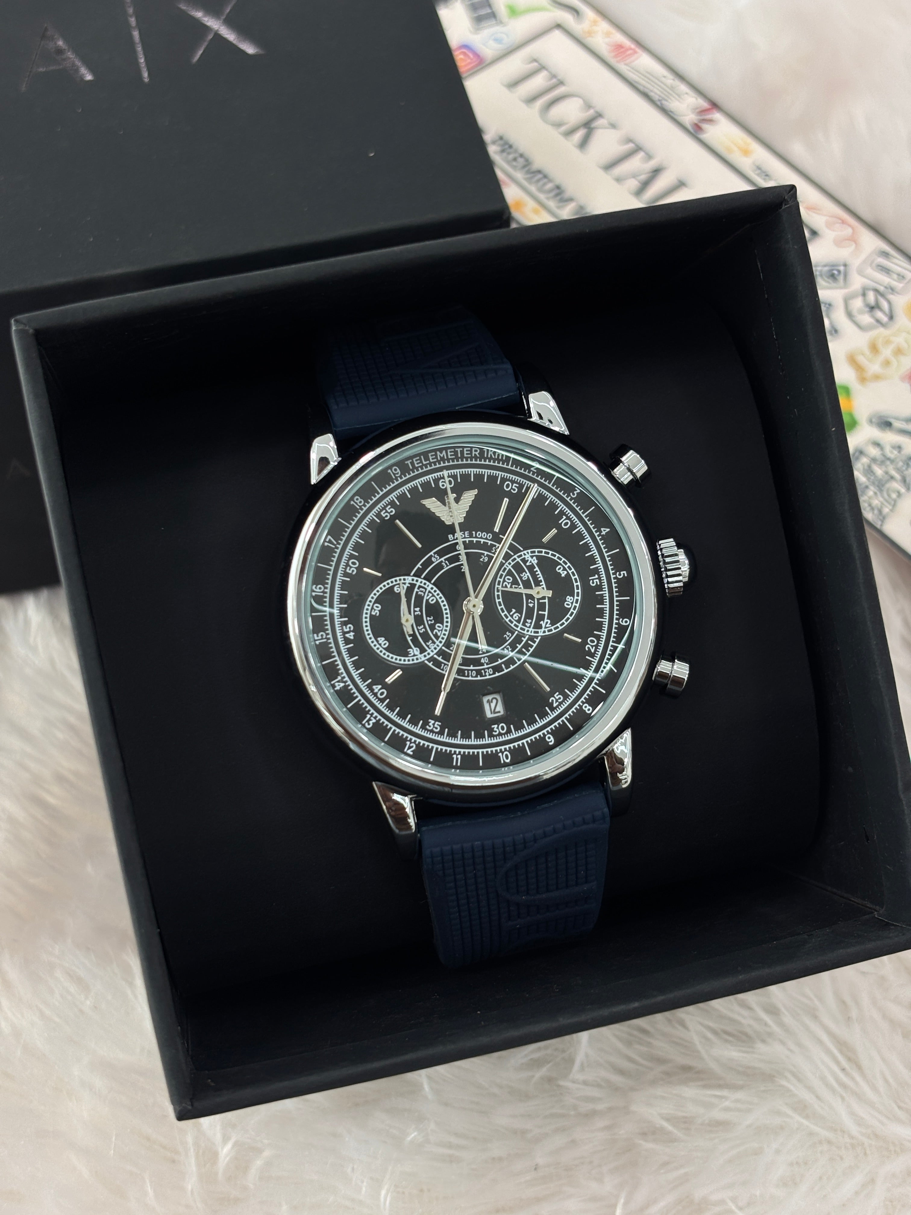 Premium Blue Chronograph Style Watch – Men