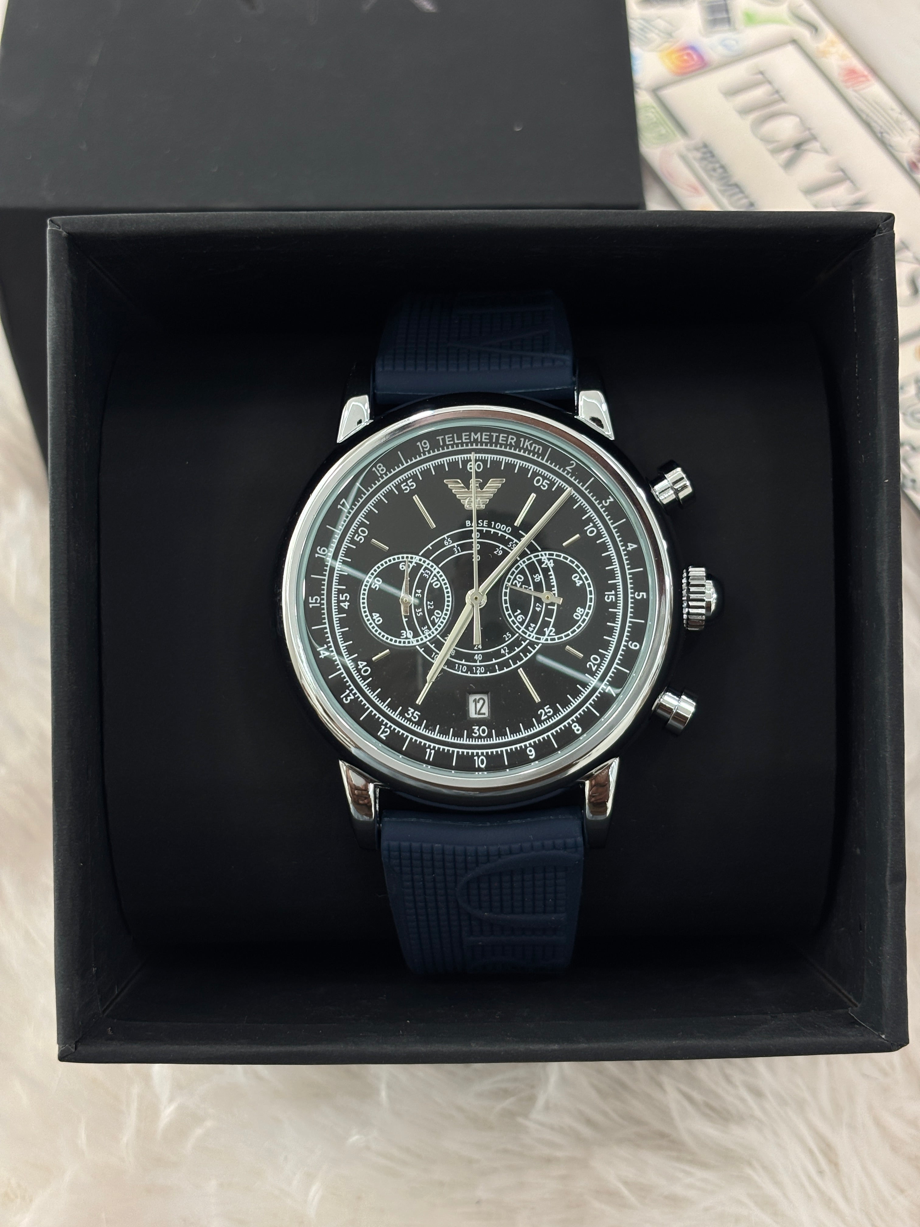 Premium Blue Chronograph Style Watch – Men