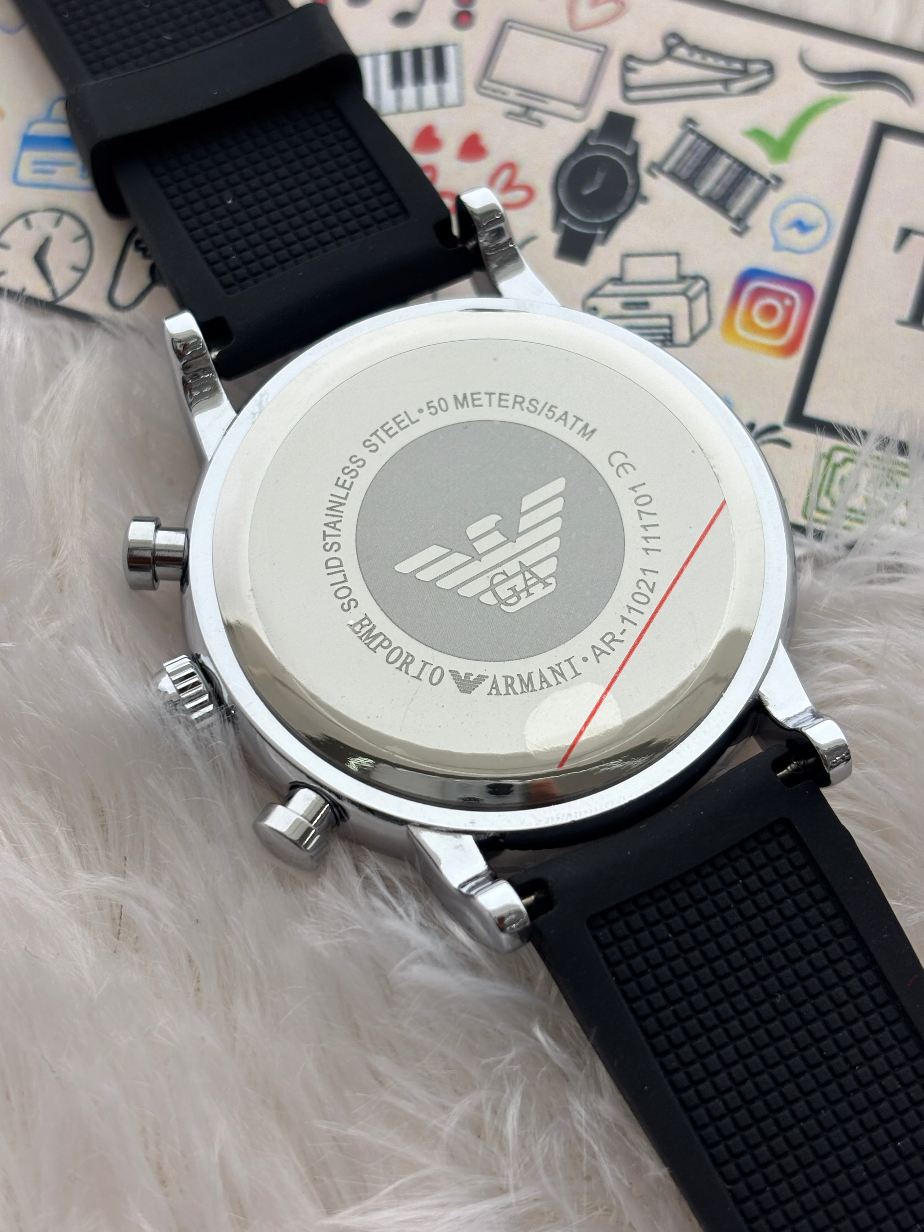 Premium Black Chronograph Style Watch – Men