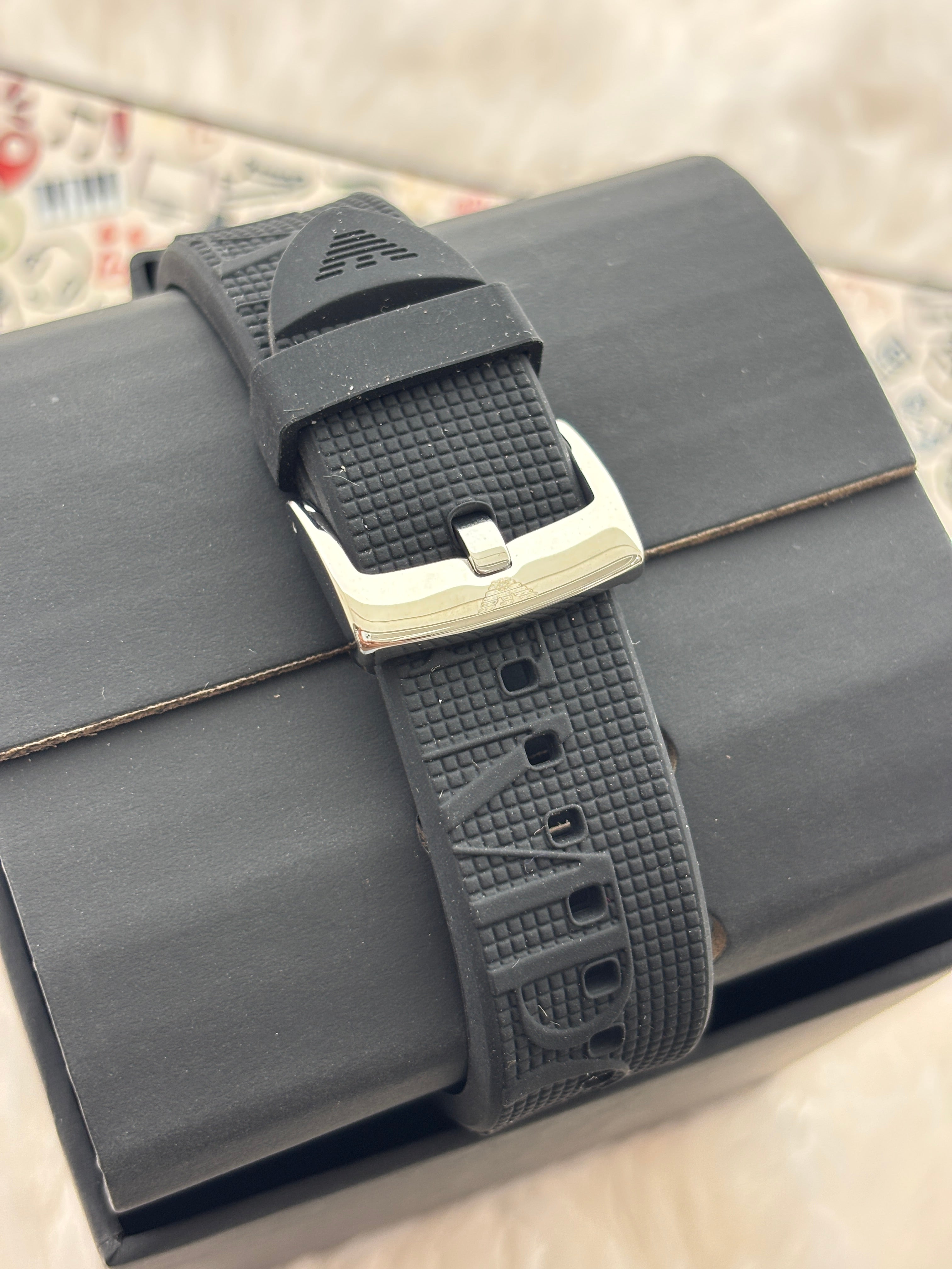 Premium Black Chronograph Style Watch – Men