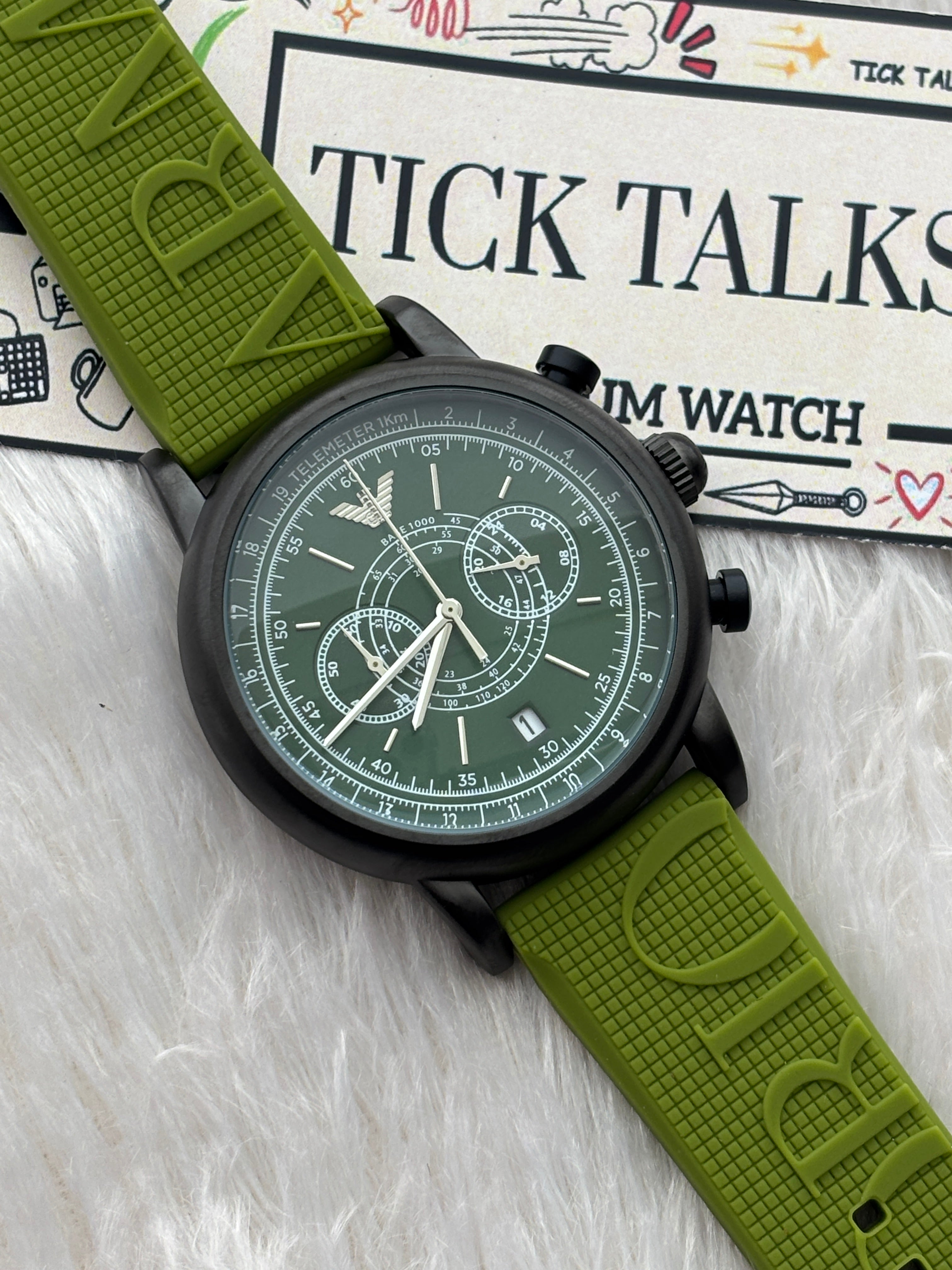 Premium Green Chronograph Style Watch – Men