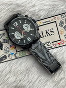 Premium Black Multifunction Style Luxury Watch Black Dial Black Stainless Steel Bracelet – Men
