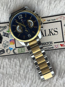 Premium Two-Tone Multifunction Style Luxury Watch Blue Dial – Men